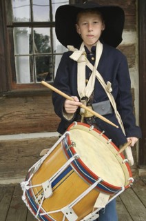 Drummer Boy at Civil War Reenactment, Kansas