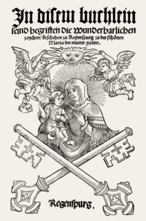Title page of a book by Balthasar Hubmaier, 1480 - 1528, German Anabaptist leader, 1520