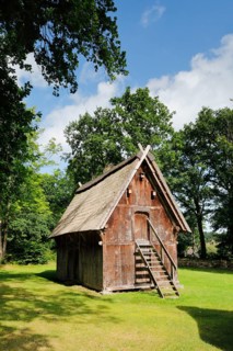 Old traditional wooden barn near Wilsede, Lower Saxony, Germany