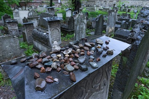 Remuh Synagogue Cemetery in Kazimierz Jewish District, Krakow, Poland