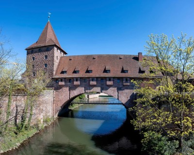 The Fronveste with the Schleyerturm, a wall tower built in 1422, which is part of the last