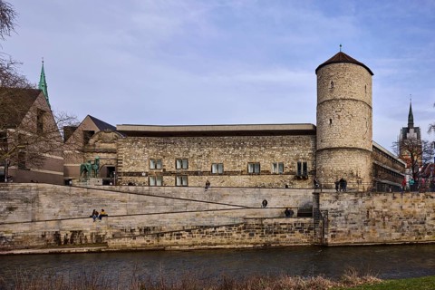 Begin defence tower, city fortification, defence tower, city wall, Hanover market church, church