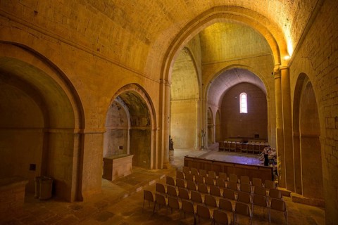 Church of the Romanesque Cistercian abbey of Le Thoronet, Département Var, France