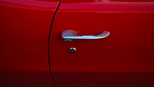Partial view, door handle, oldtimer, vintage car, Buick LeSabre convertible, red, Stuttgart,