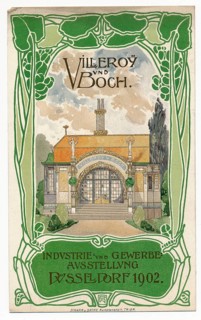 Invitation from Villeroy & Boch to the international Trade Fair of 1902, Düsseldorf, Germany,