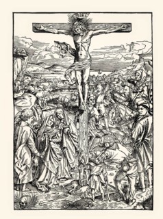 Crucifixion of Jesus, Meister D. S., 16th century, digitally restored