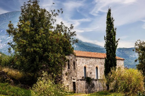 Kirvhe St. Veneranda from the 14th century, ruined town of Stari Bar, originally from the 11th