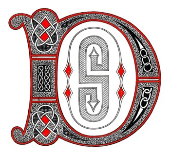 Decorated letters, Initials from the 11th century