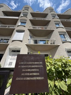 Former square of the Jewish Reform Synagogue on Johannisstraße in Berlin Mitte, which was