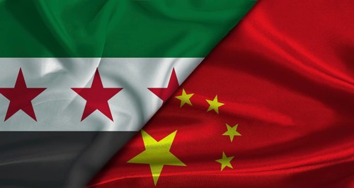 Bilateral relations between Syria and China. Flag of Syria and China