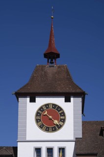 Lower gate with tower clock, Willisau, Canton Lucerne, Switzerland