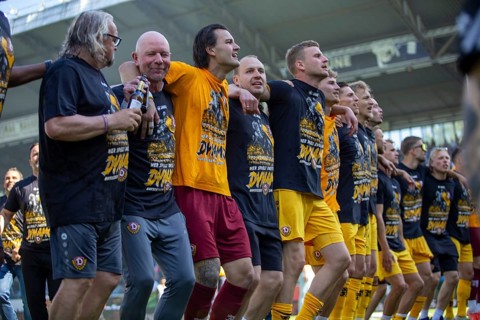 Football 3rd division, 2024/25 season, matchday 37: Waldhof Mannheim vs Dynamo Dresden***The