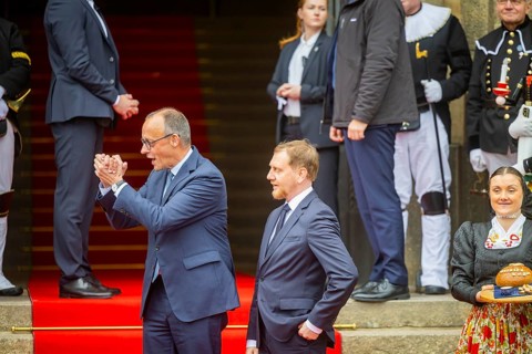 Minister President Michael Kretschmer welcomed the Federal Chancellor to Dresden and will accompany