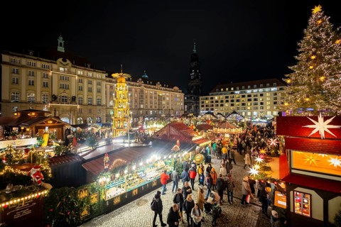 The Dresden Striezelmarkt is a Christmas market in Dresden. It has been held in Advent since 1434,