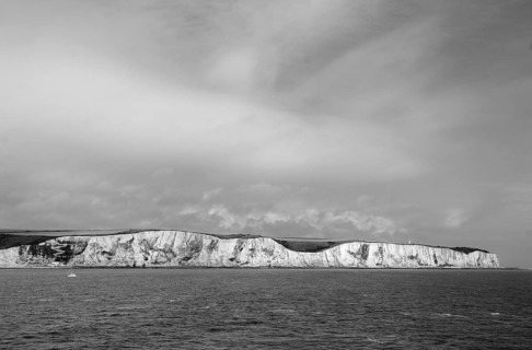 White Cliffs of Dover, seen from the car ferry, Dover, England, Great Britain