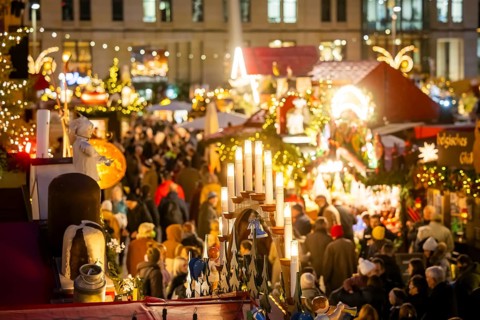 The Dresden Striezelmarkt is a Christmas market in Dresden. It has been held in Advent since 1434,