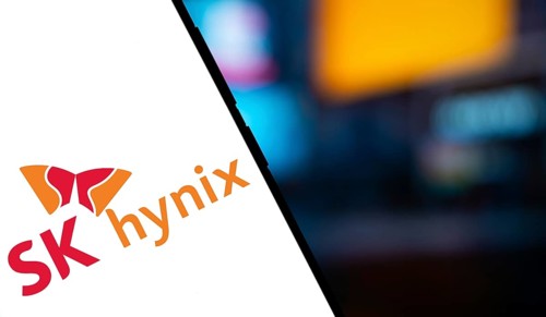 SK hynix logo is displayed on smartphone. SK Hynix Inc is a South Korean semiconductor company.