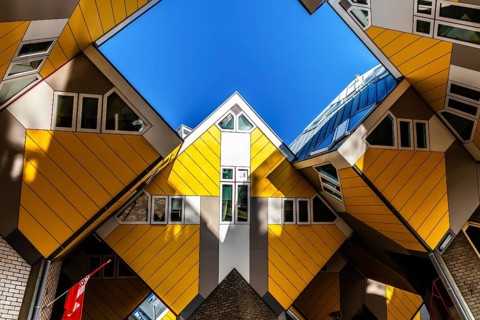 Cube houses from 1984, architect Piet Blom, Rotterdam, the Netherlands