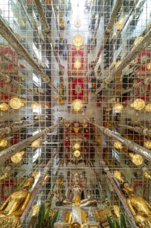 Wihan Kaeo (glass temple) : a breathtaking, mirrored ordination hall, Wat Muang, Ang Thong
