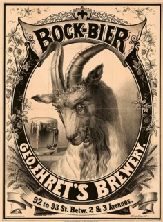 Advertising poster, beverage advertisement, advertising poster from 1882, promotes bock beer at Geo