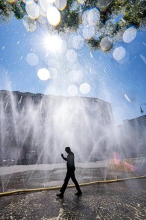 Cooling Cologne, campaign by the city of Cologne to cool down places exposed to heat, here