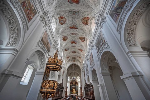 Baumgartenberg Abbey and Parish Church, Gothic architecture, baroqued by Carlo Antonio Carlone from