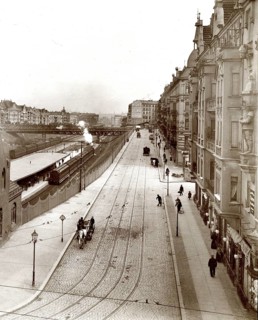 Berlin, Schöneberg, Schöneberg light rail and suburb station, Ebersstr., station building, historic