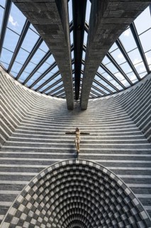 Interior view, Roman Catholic church of San Giovanni Battista, built in the same place as the