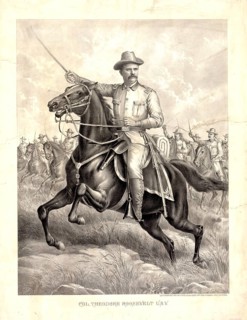Colonel Theodore Roosevelt (later US President) in the uniform of the US Volunteer Cavalry, as