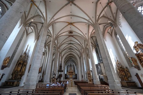 Interior with Gothic Vault, Eichstatt Cathedral, Domplatz 8, Eichstätt, Upper Bavaria, Germany