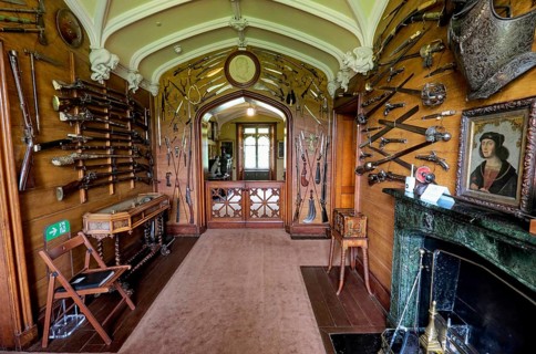 Abbotsford House, home of Sir Walter Scott, interior, interior view, Melrose, Borders District,