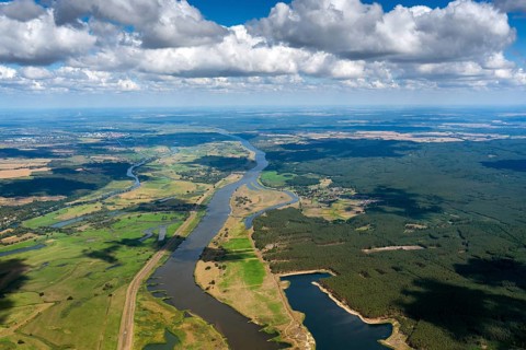 Europe, Germany, Poland, border, federal border, Brandenburg, aerial photos, Uckermark, Oder