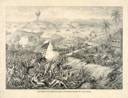 Capture of El Caney during the Spanish-American War in Cuba, on July 1, 1898, during which US