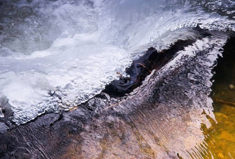 Greiz, Thuringia, Triebitzbach, Bach, Brook, ice, rivers, ice, landscape, snow, Vogtland, winter