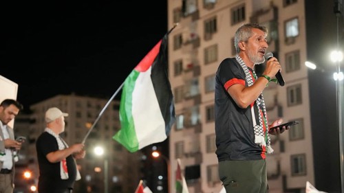 Gaziantep, Turkey - August 06, 2026: Participants of the Palestine Convoy, which set off from