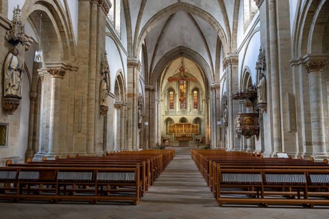 Interior view, St. Peter's Cathedral, Osnabrück, Lower Saxony, Germany