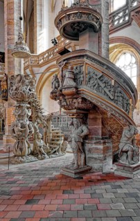 Freiberg Cathedral St. Marien, religious building, interior, Silberweg interior, ore mining, silver