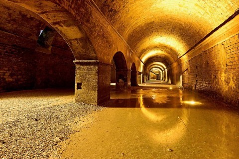 Cryptoportiques, Cryptoportiques du Forum, underground vaulted passage, Arles, southern France,