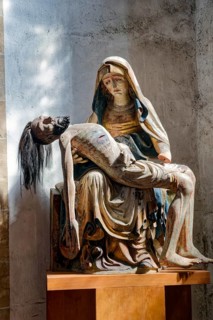 Pietà with human hair, Freiberger Dom St. Marien, religious building, interior, Silberweg interior,