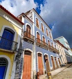 Typical historic buildings in the city of Sao Luis, the capital of Maranhao, Sao Luis, Maranhao,