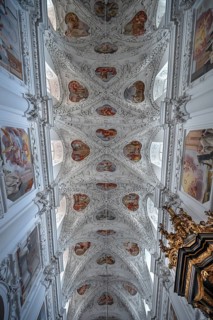 Baroque ceiling vault, Baumgartenberg Abbey and Parish Church, Gothic architecture, baroqued by