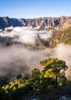 View of the Caldera de Taburiente and the surrounding peaks. La Palma, Canary Islands, Spain