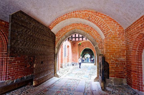 Interior view of Malbork Castle. The Malborku Castle, Zamek w Malborku, is a neo-Gothic lowland