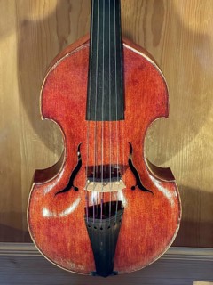 Historic violin, viola da gamba, also knee violin, leg violin or lap violin, six-string, Mittenwald