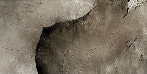 High resolution digital painting background featuring a stark monochrome distressed canvas texture