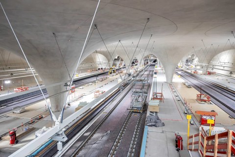 Stuttgart Station 21 Tunnel Construction site new main station platform in Stuttgart, Germany