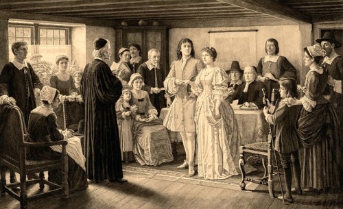 A Colonial Wedding. The Marriage of Dr. Francis Le Baron and Mary Wilder, Plymouth, 1695. Marriage
