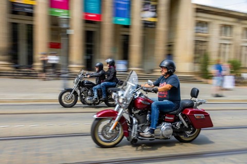 Harley Days Dresden, big trip through the city, Dresden, Saxony, Germany