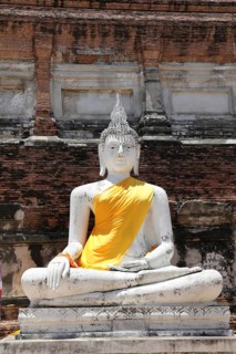 White Buddha in Ayutthaya, Thailand, Ayutthaya, Thailand