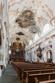 Baroque church, interior view, Jesuit church, old town, Lucerne, Lake Lucerne, Canton of Lucerne,